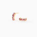 Cr&eacute;oles Rio Argent Rose Oxyde De Zirconium - Boucles d'oreilles cr&eacute;oles Femme | Histoire d&rsquo;Or