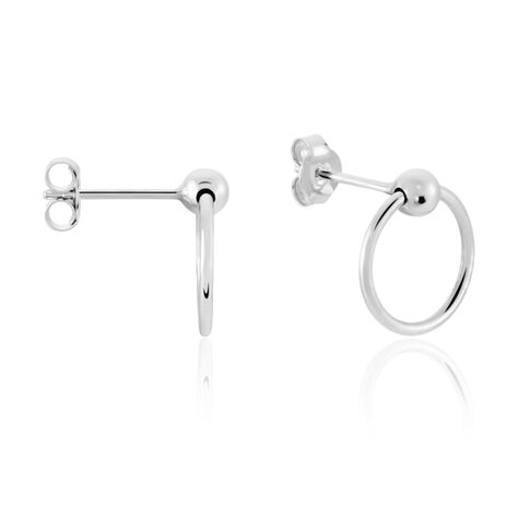 Boucles D'oreilles Pendantes Tatyanna Argent Blanc - Boucles d'oreilles créoles Femme | Histoire d’Or