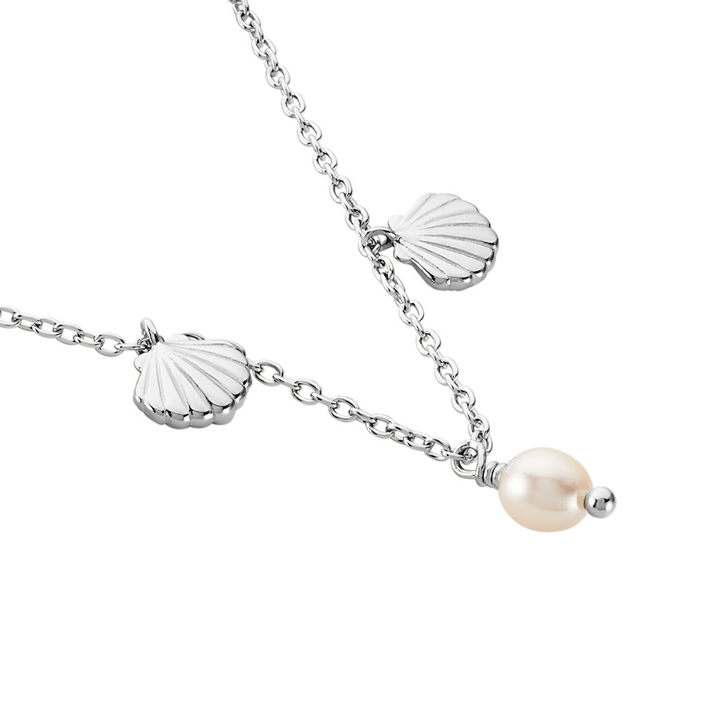 Collier Shehla Argent Blanc Perle De Culture - Colliers fantaisie Femme | Histoire d’Or