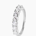 Alliance Eloisa Ld Platine Blanc Diamant Synth&eacute;tique - Alliances Femme | Histoire d&rsquo;Or