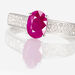 Bague Crista Or Blanc Rubis Et Diamant