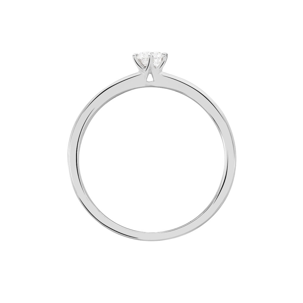 Bague Solitaire Natalia Or Blanc Diamant - Bagues solitaires Femme | Histoire d’Or