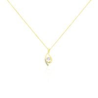Collier Or Jaune Sagesse Oxydes De Zirconium