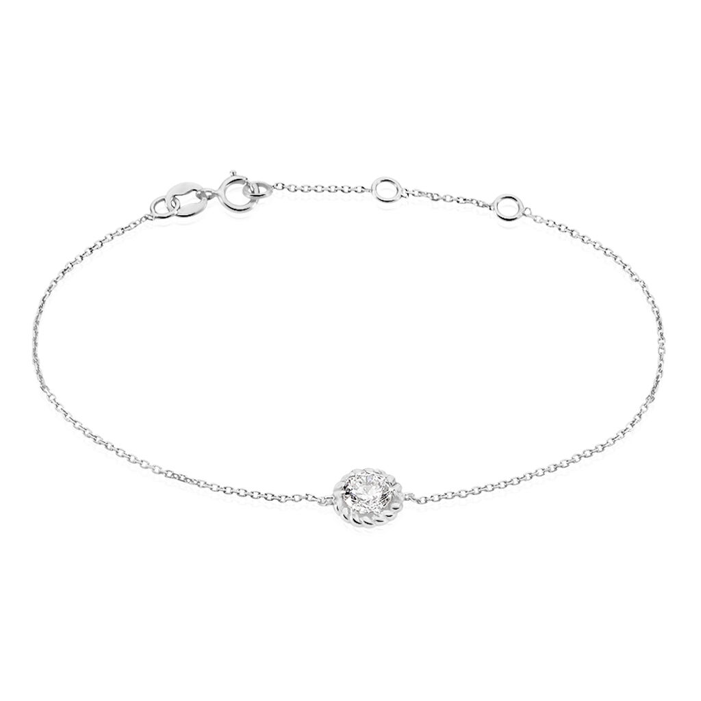Bracelet Rufina Or Blanc Oxyde De Zirconium - Bracelets Femme | Histoire d’Or