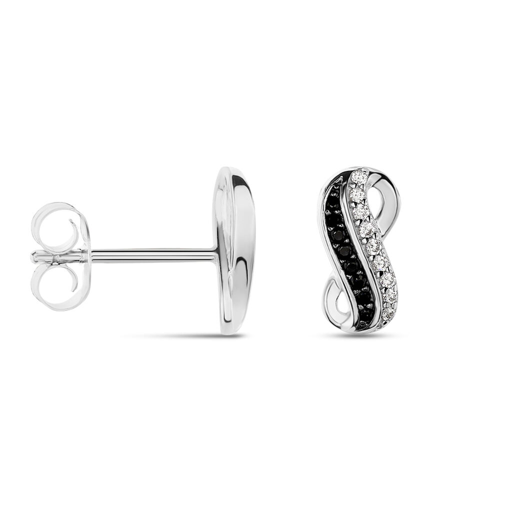 Boucles D'oreilles Puces Liraz Argent Blanc Oxyde De Zirconium - Boucles d'oreilles fantaisie Femme | Histoire d&rsquo;Or
