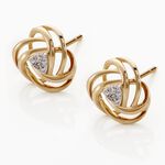 Boucles D'oreilles Puces Or Jaune Afua Diamants - Clous d'oreilles Femme | Histoire d&rsquo;Or