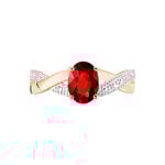 Bague Candice Or Rose Grenat - Bagues solitaires Femme | Histoire d&rsquo;Or