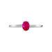 Bague Lily Or Blanc Rubis - Bagues solitaires Femme | Histoire d’Or