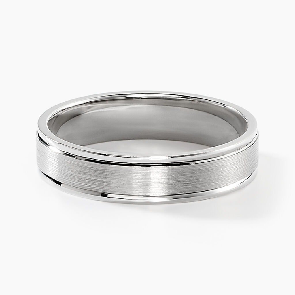Alliance Patricio Palladium Blanc Ruban - Alliances Unisex | Histoire d&rsquo;Or