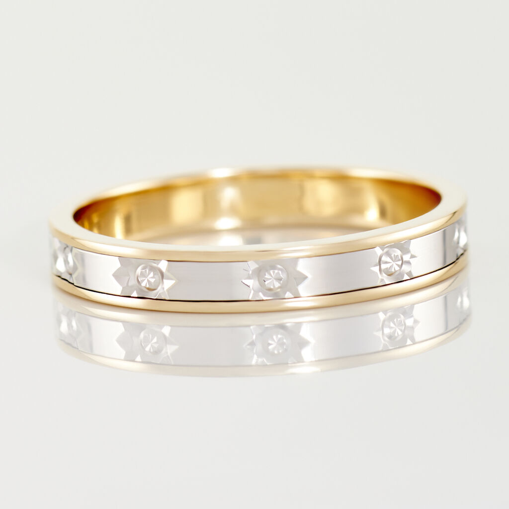 Alliance Madin Ruban Plat Or Bicolore - Alliances Unisex | Histoire d&rsquo;Or
