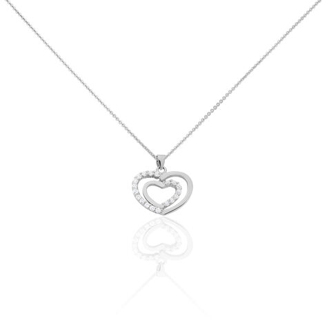 Collier Annabelle Argent Blanc Oxyde De Zirconium - Colliers Coeur Femme | Histoire d’Or