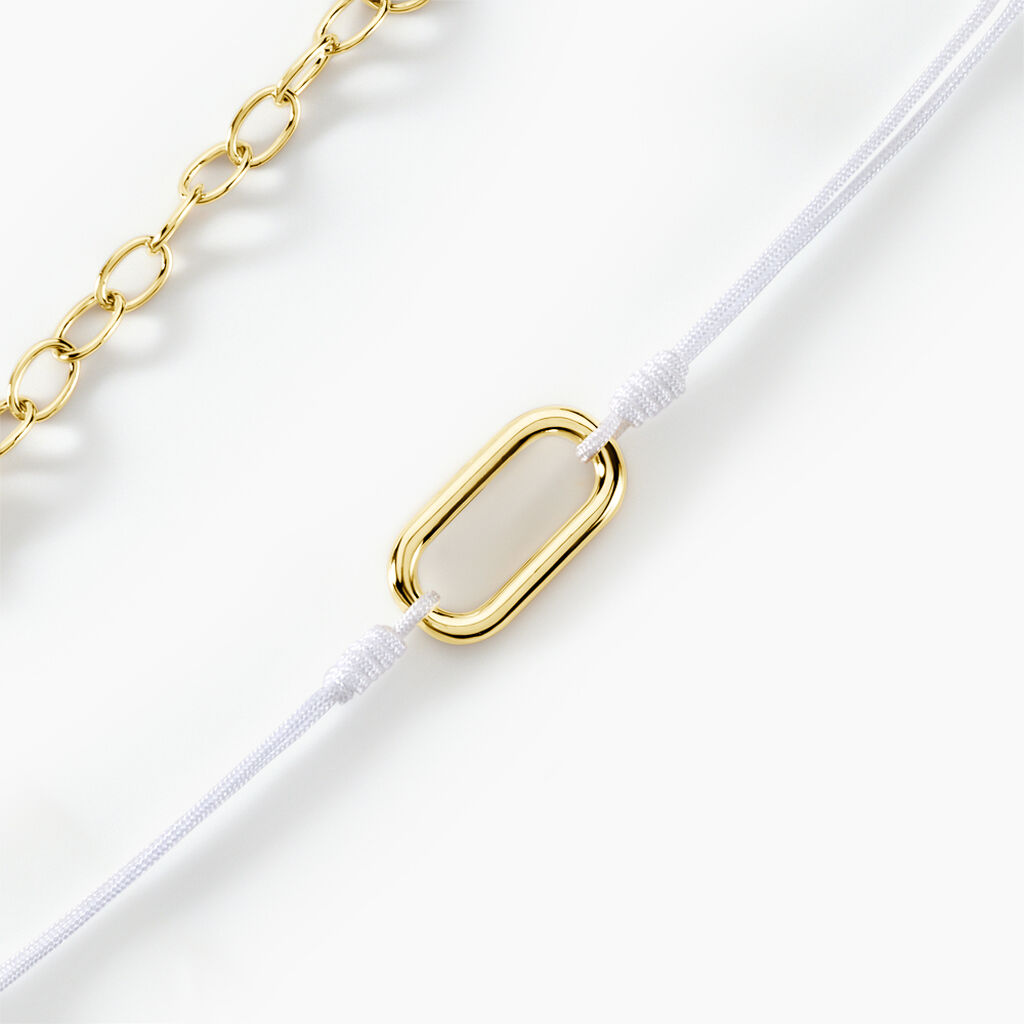 Bracelet Infini Pop Argent Jaune - Bracelets cordon Femme | Histoire d’Or