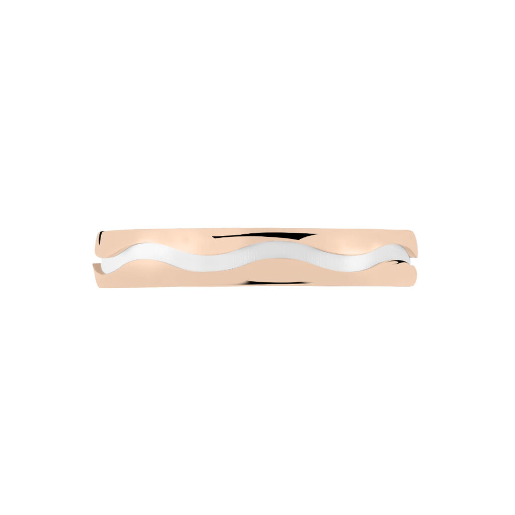 Alliance Vague Ruban Plat Or Bicolore - Alliances Femme | Histoire d’Or