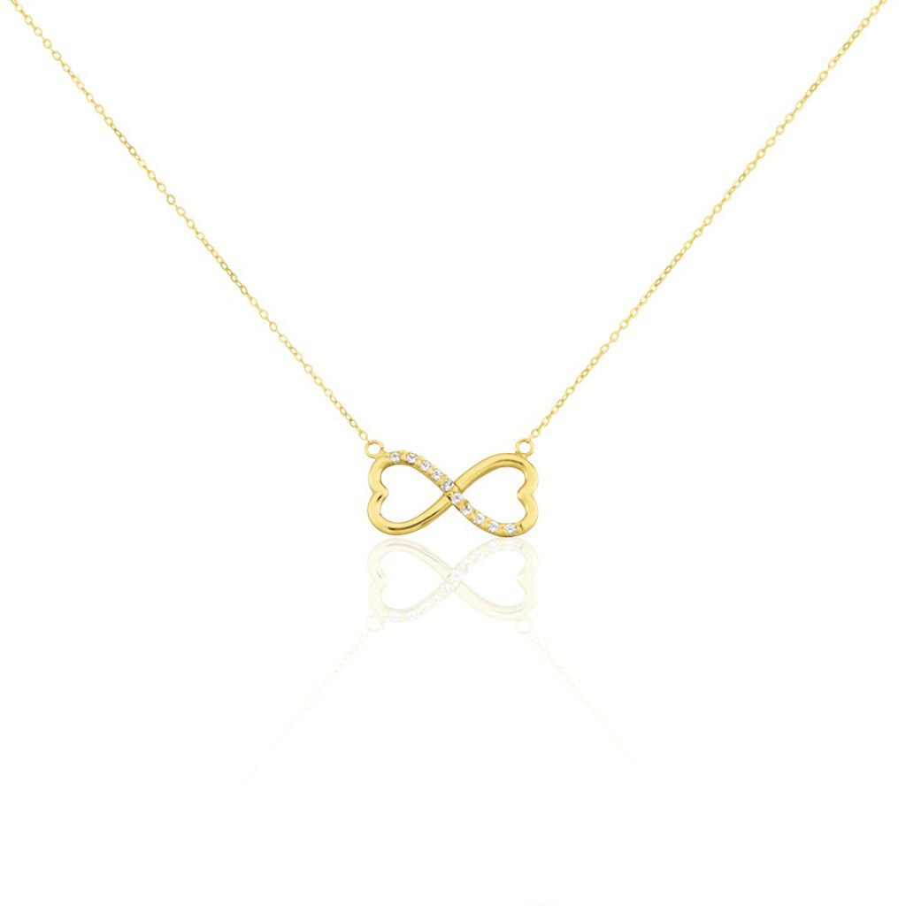 Collier Or Jaune Ilyas Oxyde De Zirconium - Colliers Femme | Histoire d’Or