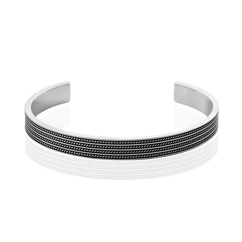 Bracelet Jonc Ouvert Acier Bicolore Anderson - Bracelets joncs Homme | Histoire d’Or