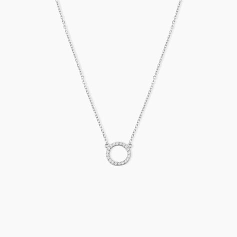 Collier Lim Or Blanc Oxyde De Zirconium - Colliers Femme | Histoire d’Or