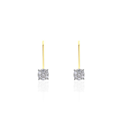 Boucles D'oreilles Pendantes Or Jaune Jonelle Diamants - Boucles d'oreilles pendantes Femme | Histoire d&rsquo;Or