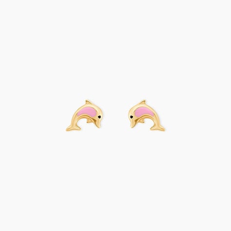 Boucles D'oreilles Puces Or Jaune Mael Smalto - Clous d'oreilles Enfant | Histoire d’Or