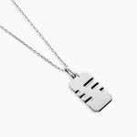 Collier Geoffroi Argent Blanc - Bijoux sans pierre Homme | Histoire d&rsquo;Or