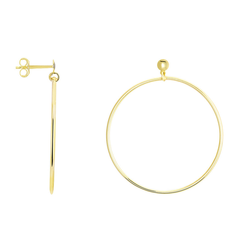 Cr&eacute;oles Tia Geometrique Or Jaune - Boucles d'oreilles cr&eacute;oles Femme | Histoire d&rsquo;Or