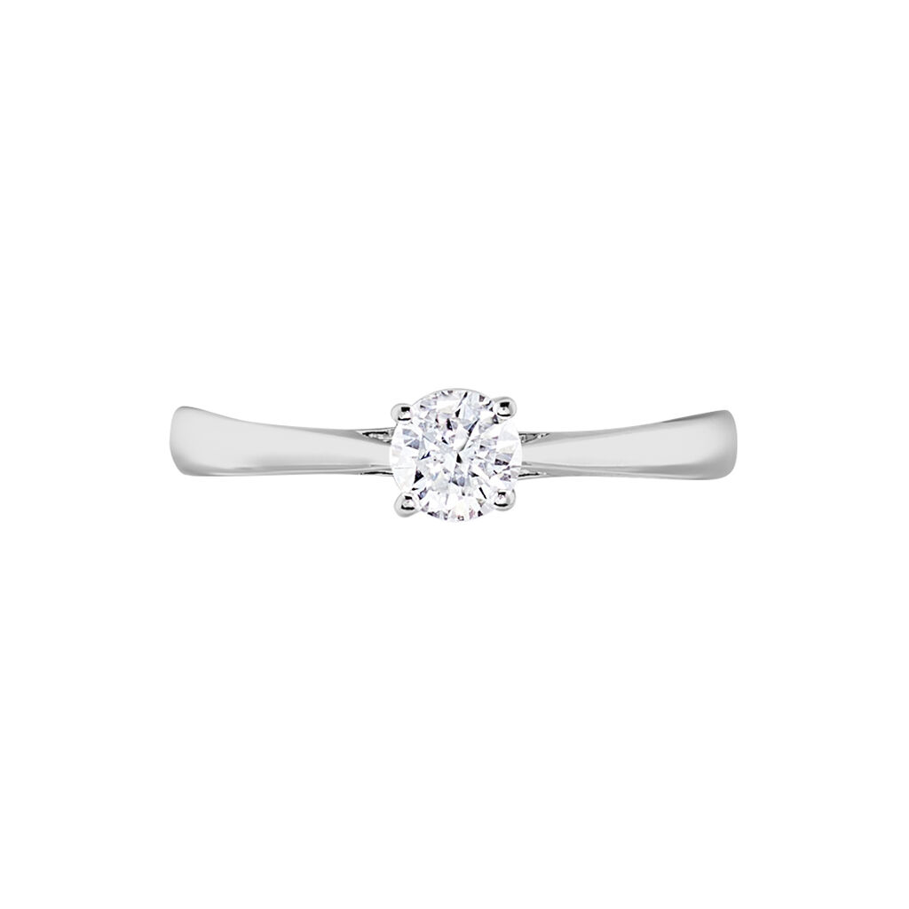 Bague Solitaire Victoria Platine Blanc Diamant - Bagues solitaires Femme | Histoire d&rsquo;Or