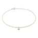 Bracelet Shelah Argent Blanc Perle De Culture Oxyde De Zirconium - Bracelets Femme | Histoire d’Or