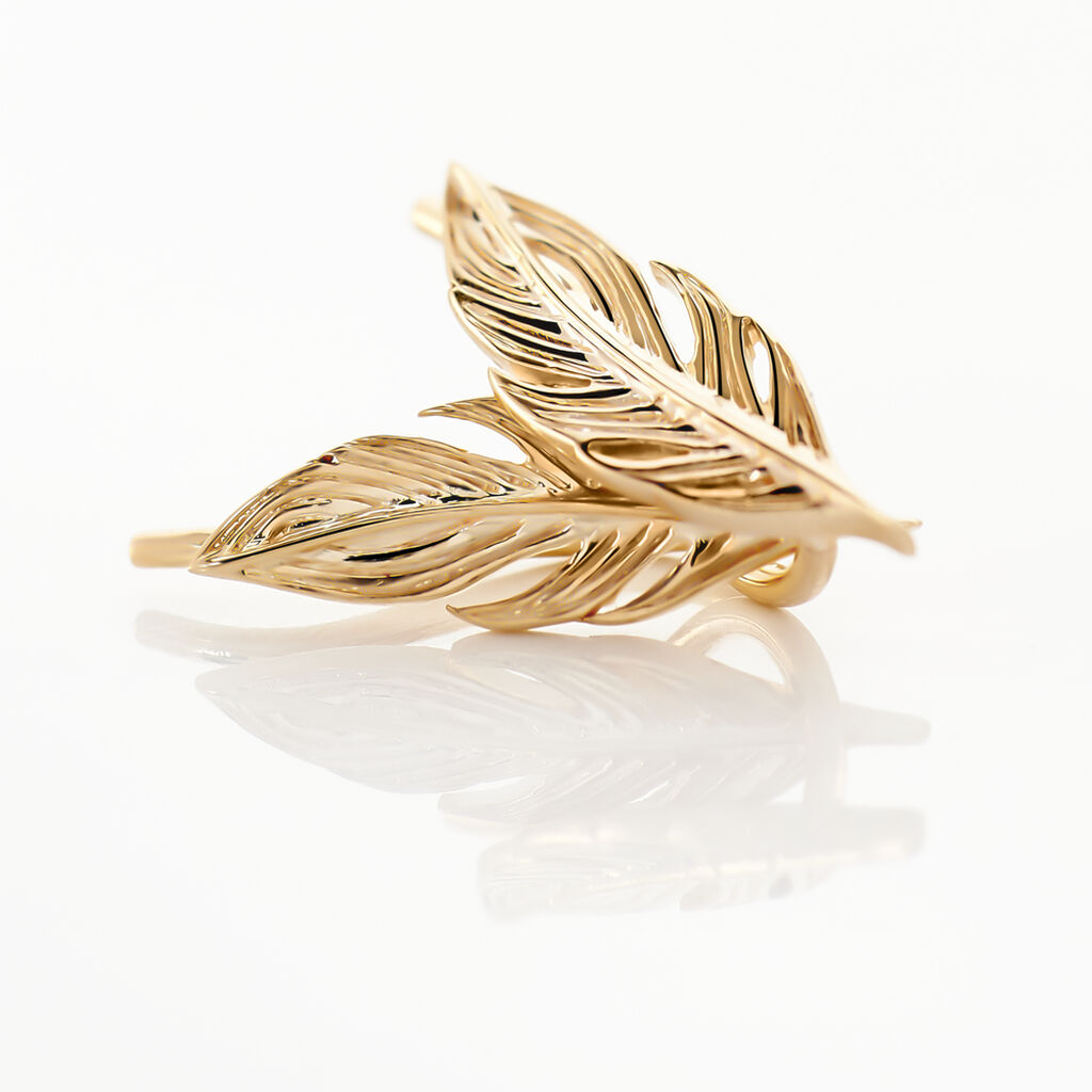 Bijoux D'oreilles Hanae Plaqué Or Jaune - Bijoux Plume Femme | Histoire d’Or