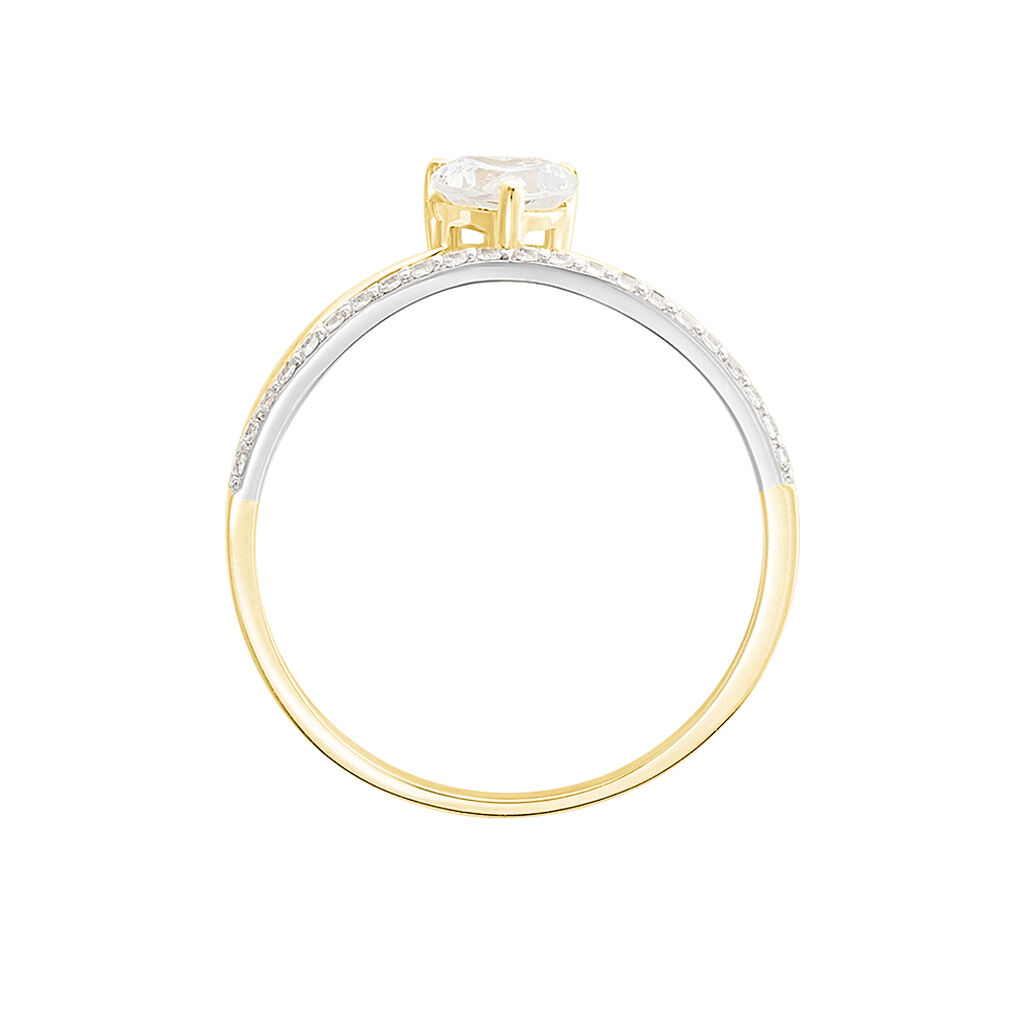 Bague Mohira Or Jaune Oxyde De Zirconium - Bagues avec pierre Femme | Histoire d’Or