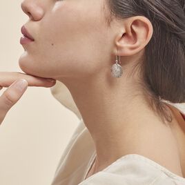 Boucles D'oreilles Pendantes Jardin D'ete Argent Blanc - Boucles d'oreilles fantaisie Femme | Histoire d’Or