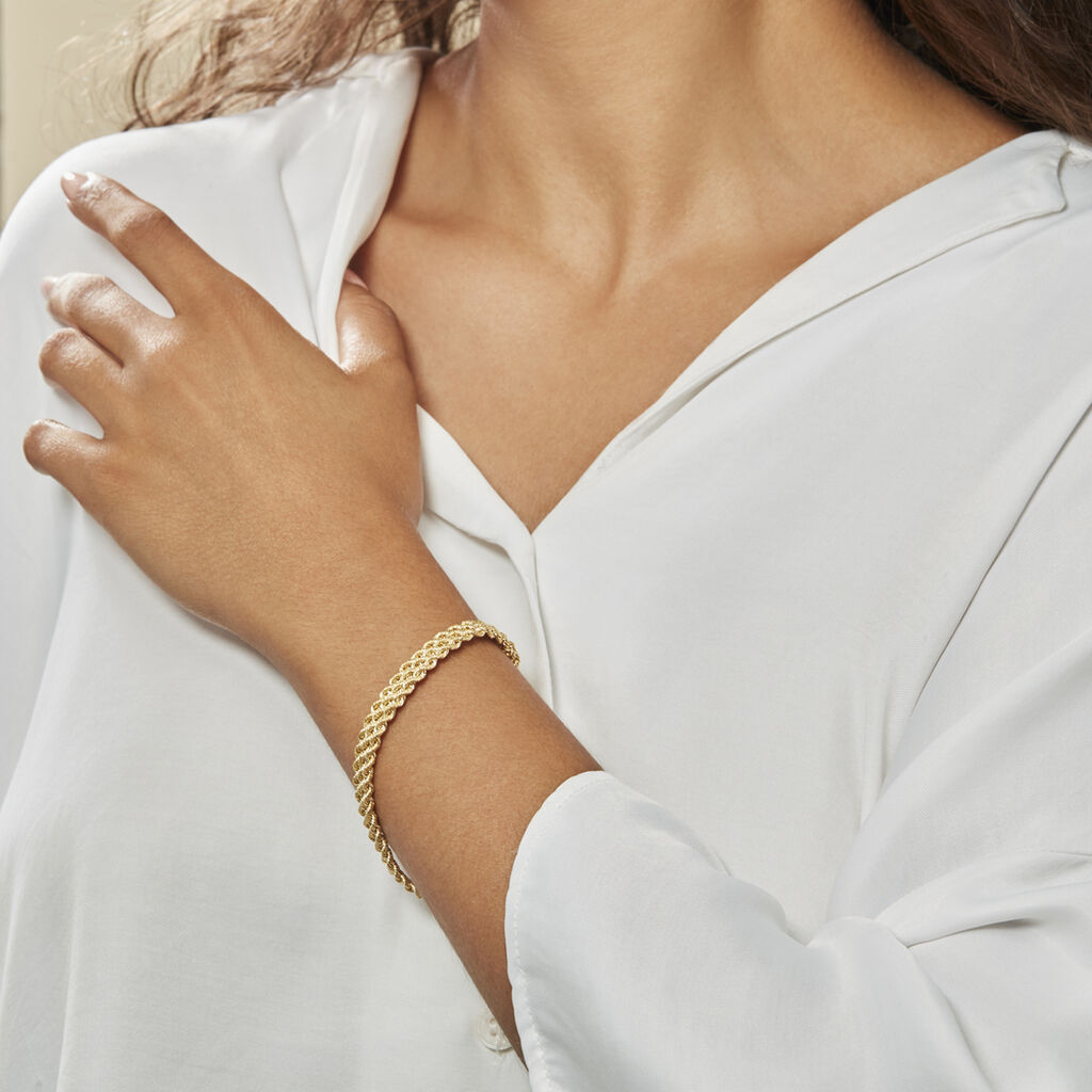 Bracelet Jerry Maille Corde Or Jaune - Bracelets chaîne Femme | Histoire d’Or