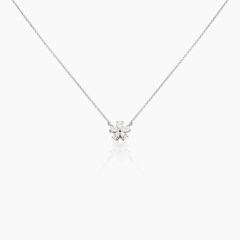 Collier Oskari Argent Blanc Oxyde De Zirconium - Colliers fantaisie Femme | Histoire d’Or