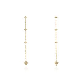 Boucles D'oreilles Pendantes Ziha Plaqué Or Jaune Oxyde De Zirconium - Boucles d'oreilles fantaisie Femme | Histoire d’Or