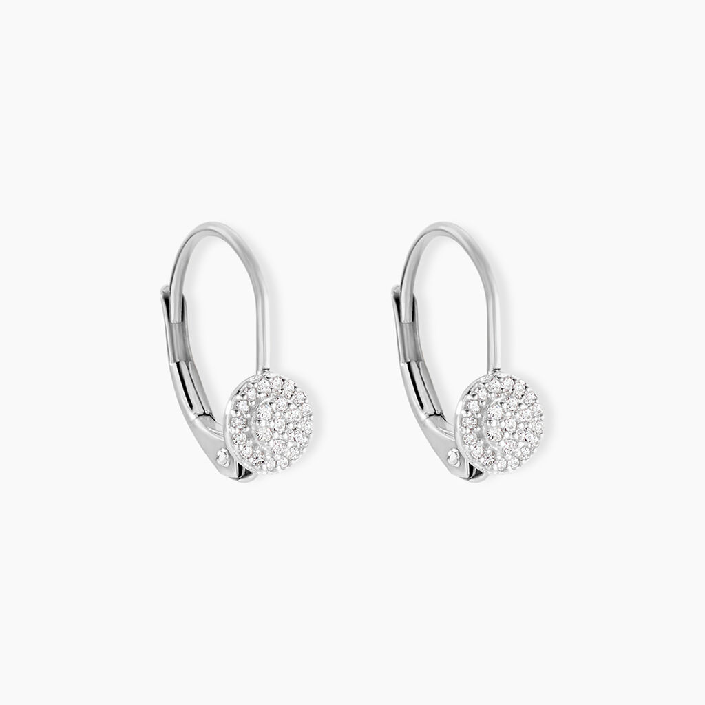 Boucles D'oreilles Pendantes Ursilla Or Blanc Diamants - Boucles d'oreilles pendantes Femme | Histoire d&rsquo;Or