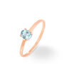 Bague Lily Or Rose Aigue Marine