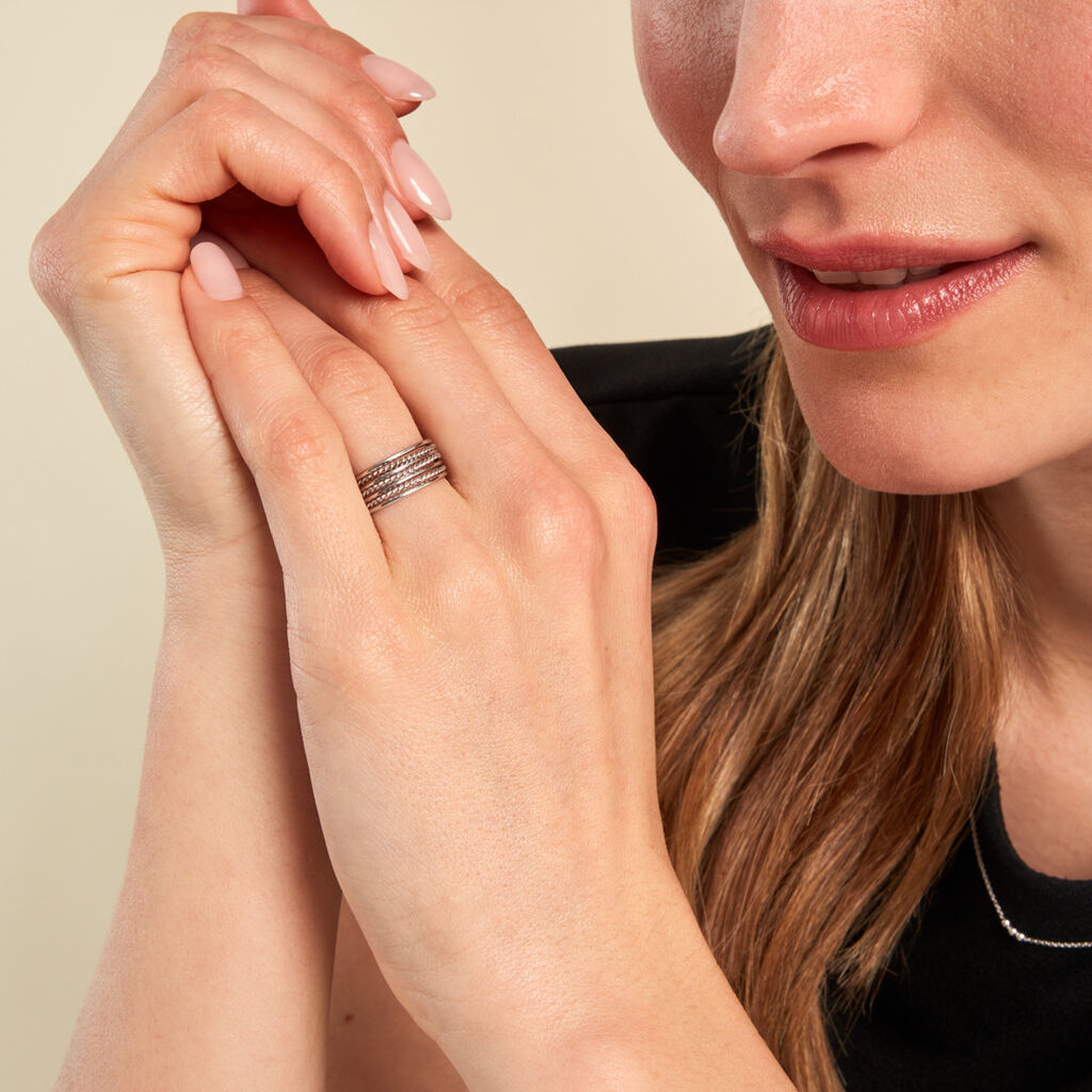 Bague Afiwa Argent Blanc - Bagues fantaisie Femme | Histoire d’Or