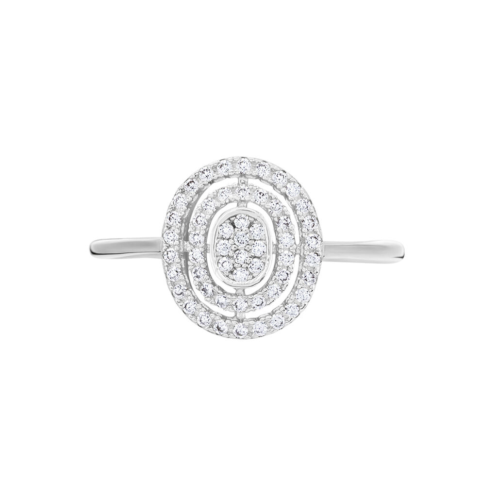 Bague Fidjy Argent Blanc Oxyde De Zirconium - Bagues avec pierre Femme | Histoire d’Or