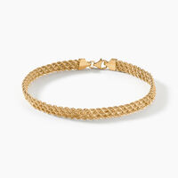 Bracelet Jerry Maille Corde 3 Rangs Or Jaune