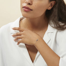 Bracelet Trinitie Or Blanc Saphir Diamant - Bracelets Femme | Histoire d’Or