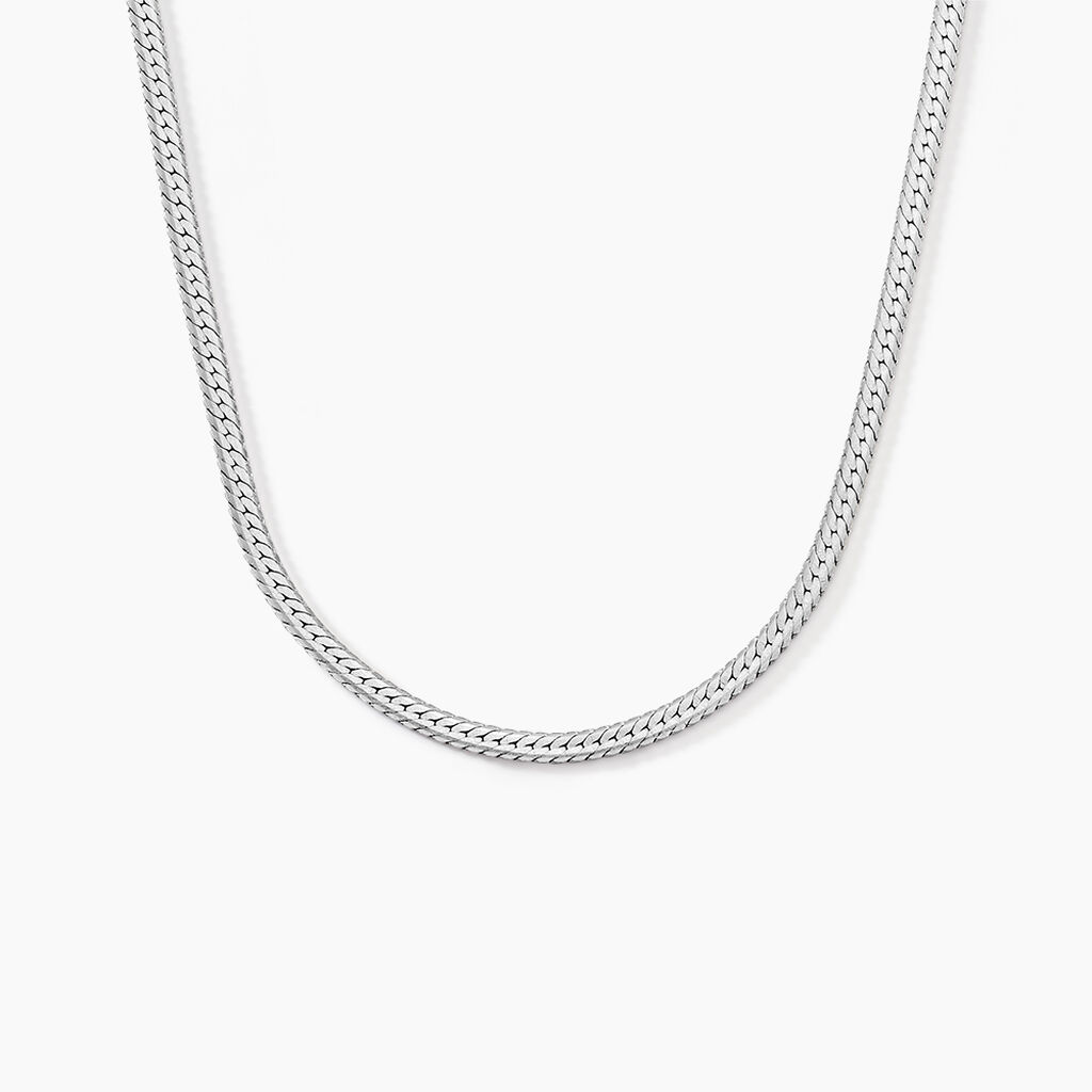 Cha&icirc;ne Thiane Argent Blanc - Chaines Femme | Histoire d&rsquo;Or