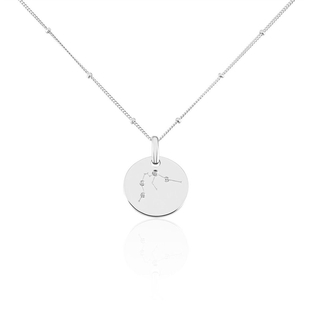 Collier Astr Argent Oxydes De Zirconium