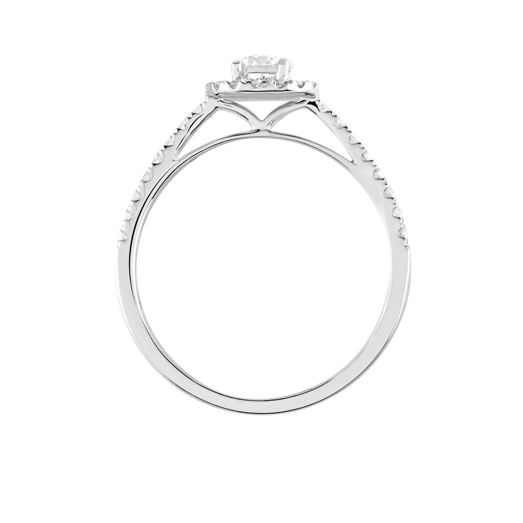 Bague Or Blanc Cadence Diamants - Bagues solitaires Femme | Histoire d’Or