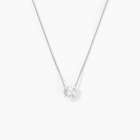 Collier Ponama Or Blanc Oxyde De Zirconium - Colliers Femme | Histoire d&rsquo;Or