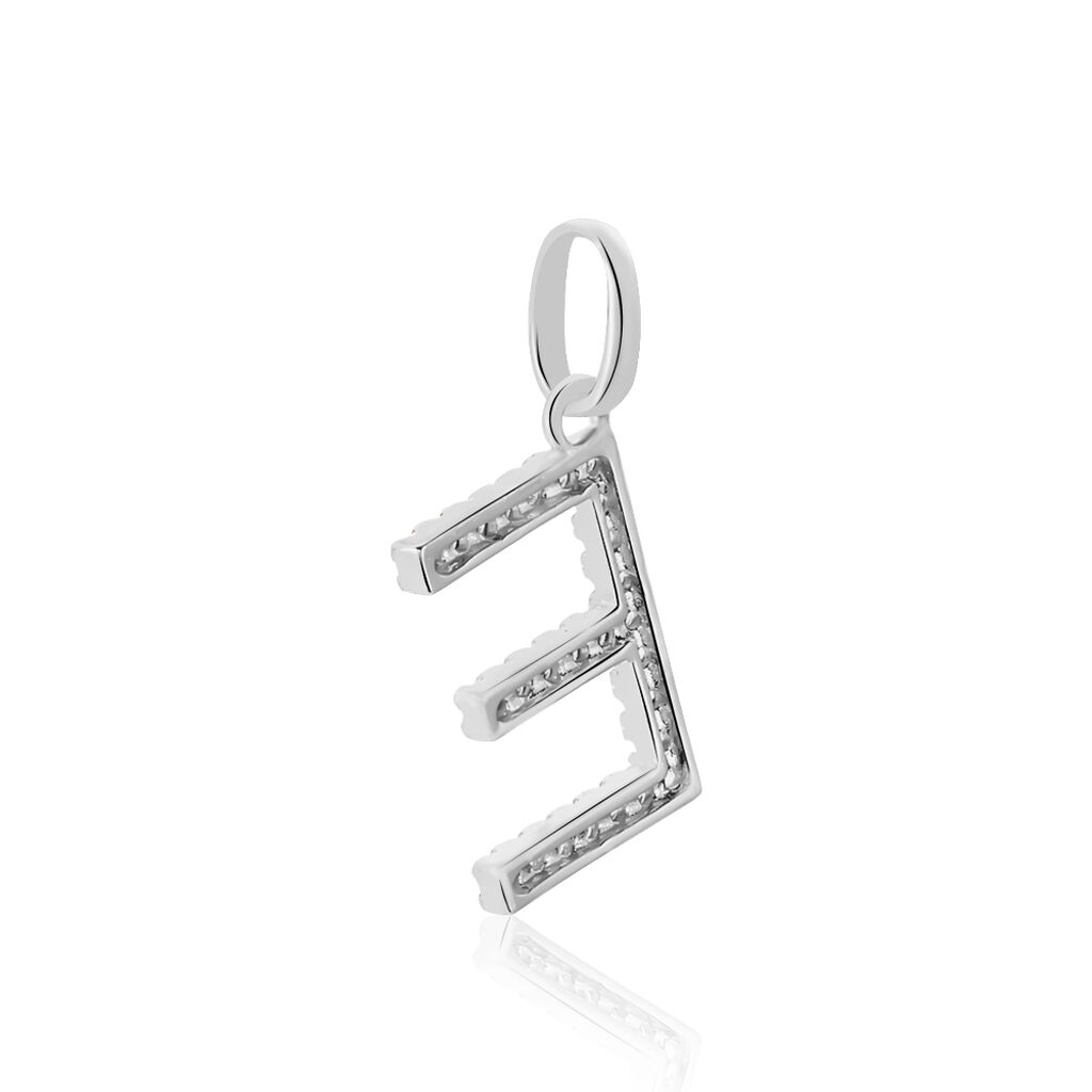 Pendentif Klementine Or Blanc Oxyde De Zirconium - Pendentifs Femme | Histoire d’Or