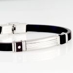 Bracelet Eric Acier Blanc Pierre De Synthese - Bracelets Homme | Histoire d&rsquo;Or