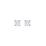 Boucles D'oreilles Puces Victoria Or Blanc Diamant - Clous d'oreilles Femme | Histoire d&rsquo;Or