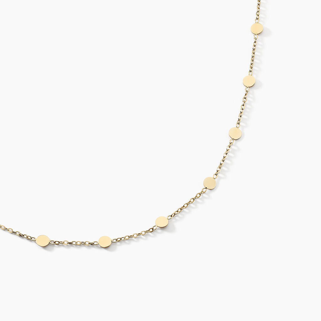 Collier Eva Acier Jaune - Bijoux sans pierre Femme | Histoire d&rsquo;Or