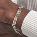 Bracelet Identité Acier Blanc Et Plaqué Or Aristocles - Bracelets Homme | Histoire d’Or