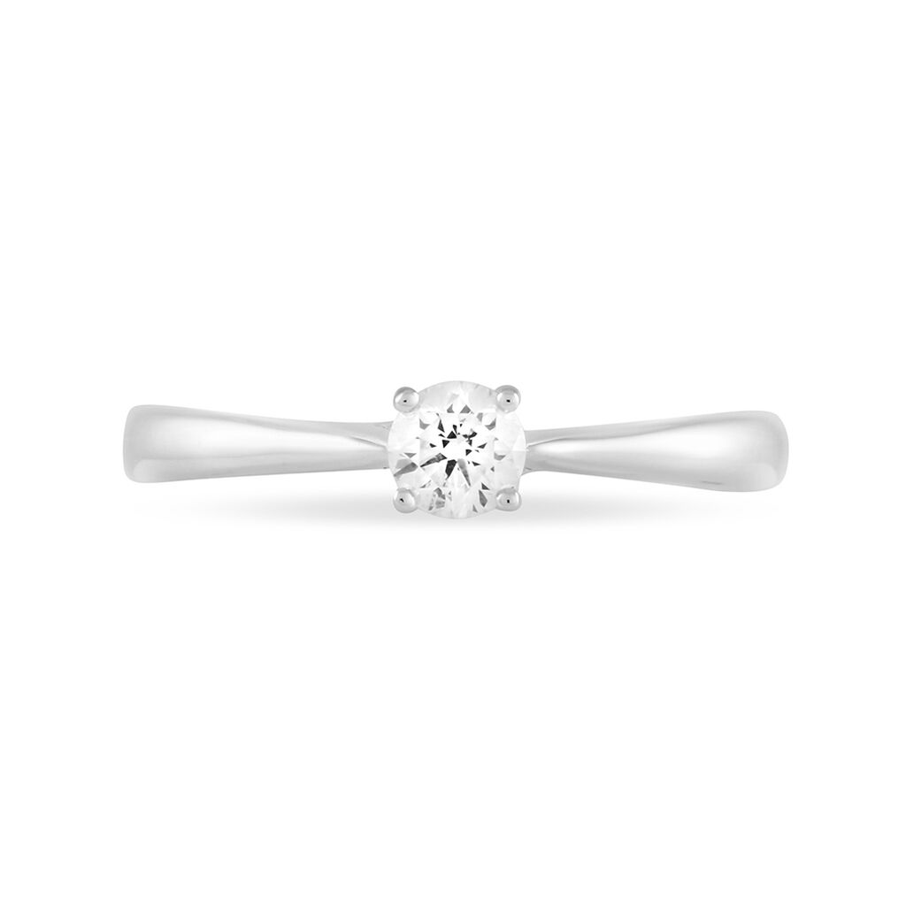 Bague Solitaire Collection Victoria Or Blanc Diamant - Bagues solitaires Femme | Histoire d’Or