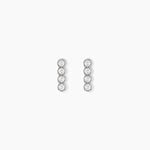 Boucles D'Oreilles Puces Evdokia Argent Blanc Oxyde De Zirconium - Boucles d'oreilles fantaisie Femme | Histoire d&rsquo;Or