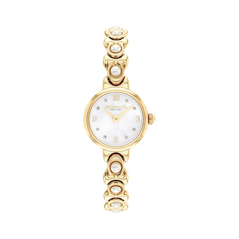 Montre Coach Iris Nacre Blanche - Montres Femme | Histoire d&rsquo;Or